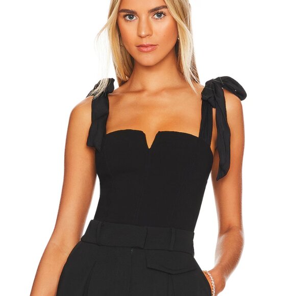 new Free People Lola Bodysuit Black 254 2M1 - Picture 3 of 10